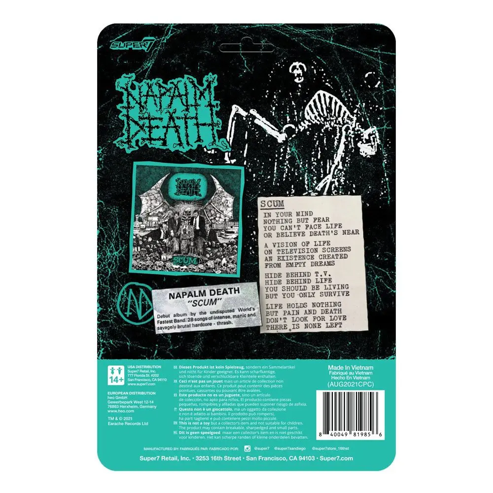 Napalm Death ReAction Action Figure Scum Demon (Aquamarine) 10 cm product photo