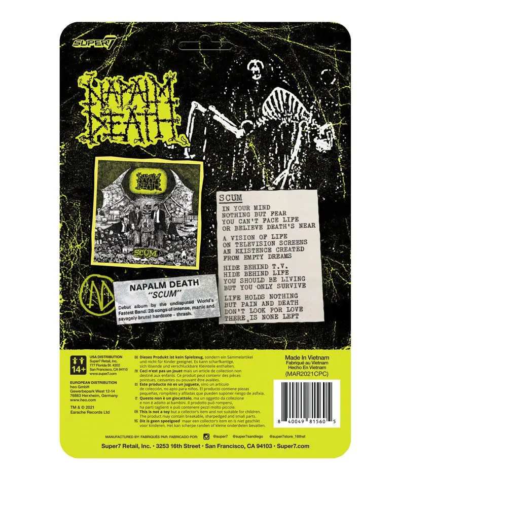 Napalm Death ReAction Action Figure Scum Demon (Lime Green) 10 cm product photo