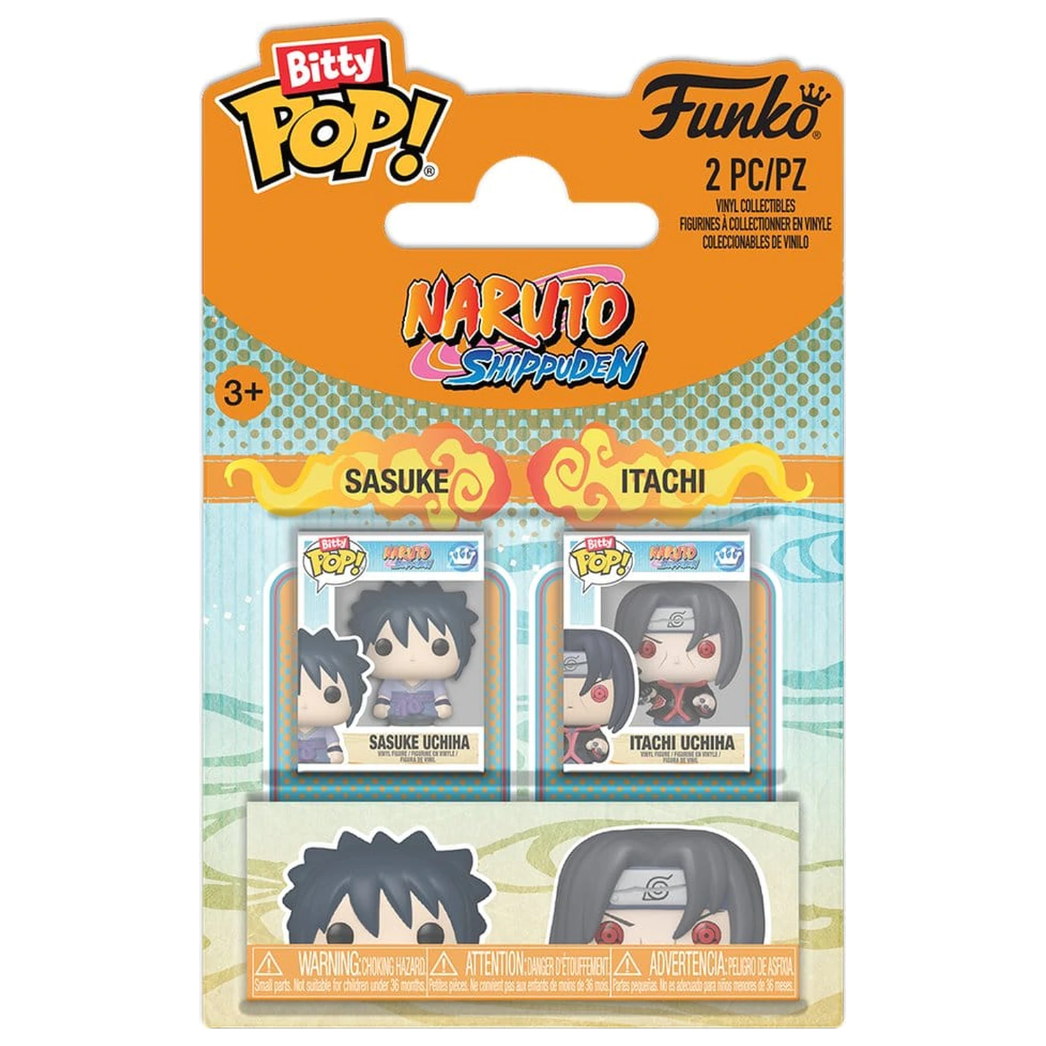 Naruto Bitty Funko POP! Vinyl Figures 2-Pack Sasuke & Itachi 2 cm product photo