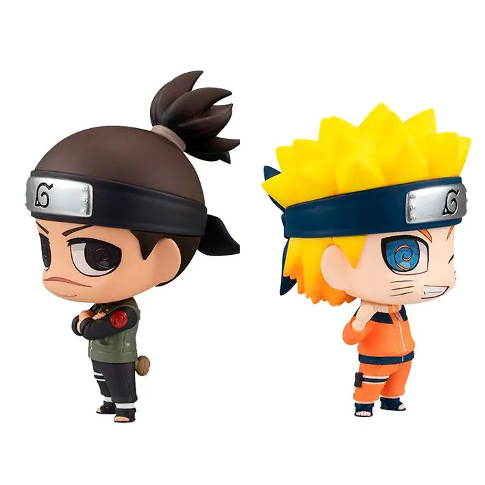 Naruto Chimimega Buddy Series Umino Iruka & Uzumaki pack 2 figures 7cm product photo