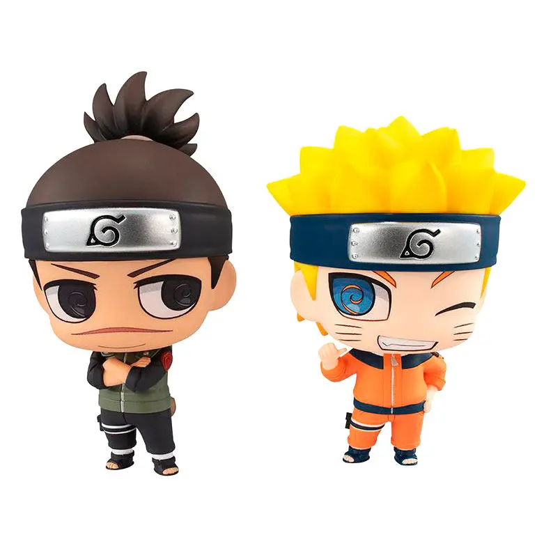 Naruto Chimimega Buddy Series Umino Iruka & Uzumaki pack 2 figures 7cm product photo