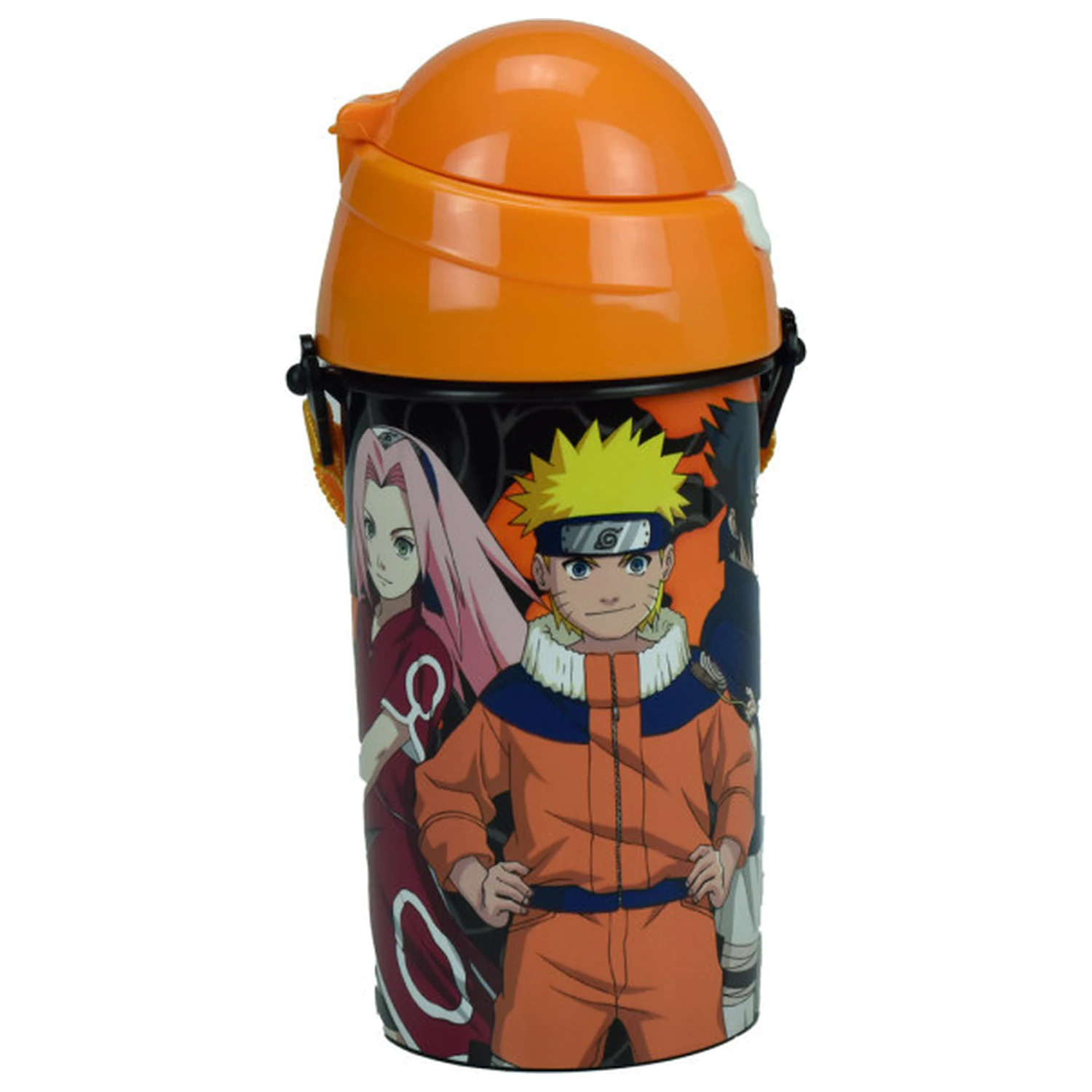 Naruto Fire plastic straw water bottle with hanger 500 ml product photo