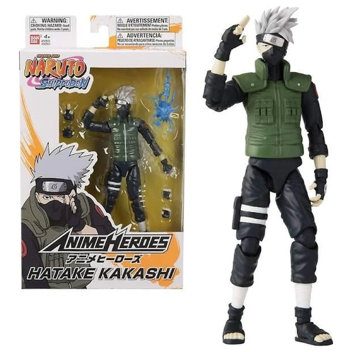 Naruto Hatake Kakashi Figure Anime Heroes 17cm product photo