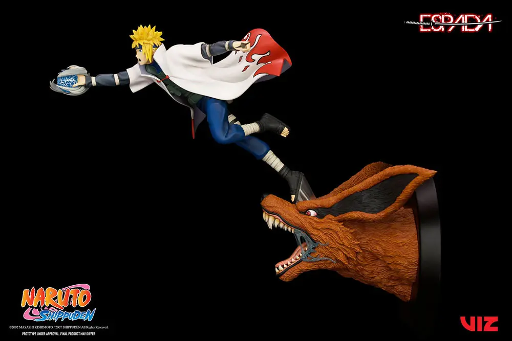 Naruto Shippuden PVC Statue 1/8 Minato Namikaze Vs Nine Tailed Fox 41 cm termékfotó