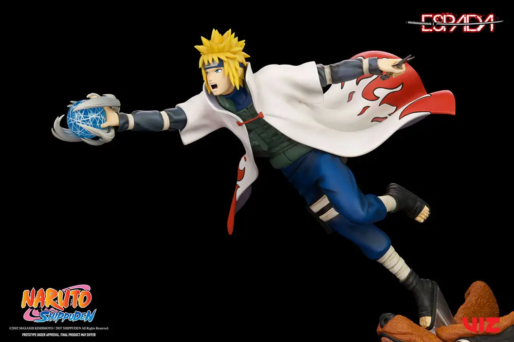 Naruto Shippuden PVC Statue 1/8 Minato Namikaze Vs Nine Tailed Fox 41 cm termékfotó