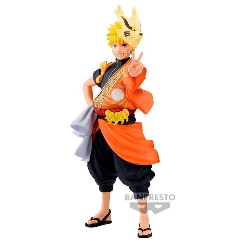 Naruto Shippuden Animation 20Th Anniversary Costume Naruto Uzumaki figure 16cm product photo