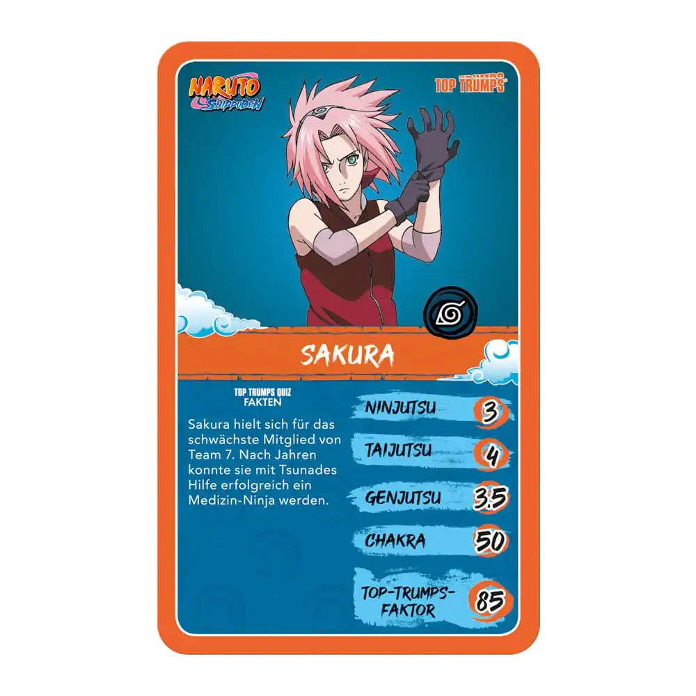 Naruto Shippuden Collectible Card Game Top Trumps Quiz Anime Collectible *German Version* termékfotó