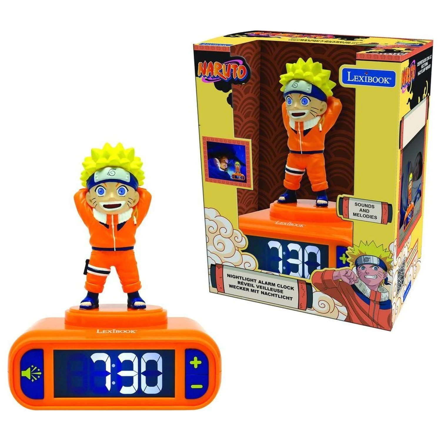 Naruto Shippuden digital alarm clock with 3D night light product photo