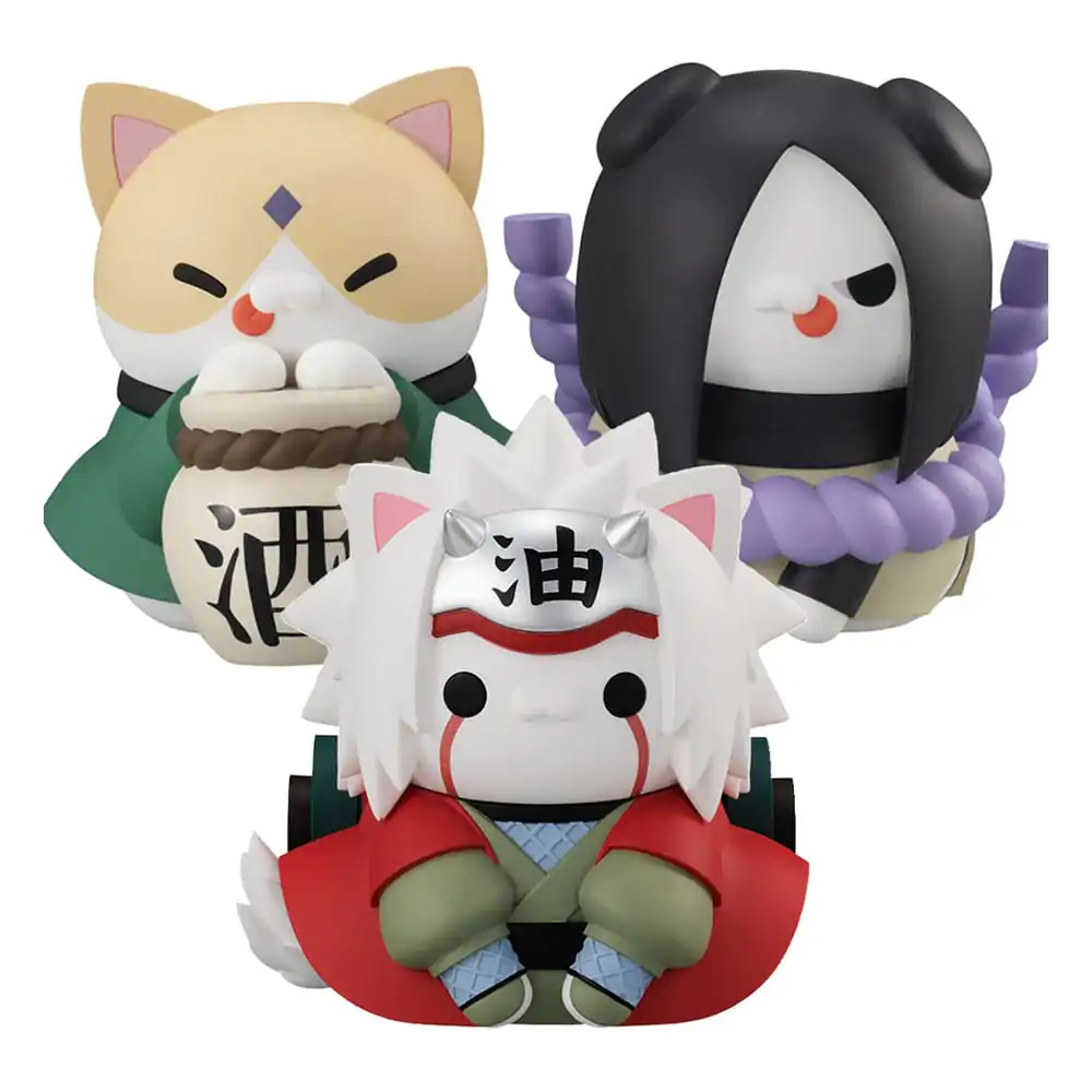 Naruto Shippuden Mega Cat Project Trading Figures Nyanto! The Big Nyaruto Series The Sannin Set 10 cm (With Gift) product photo