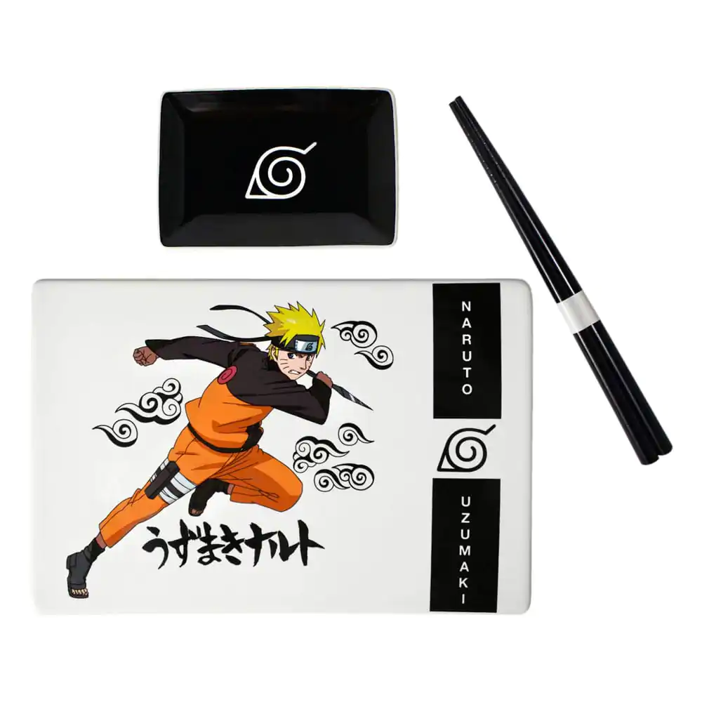 Naruto Shippuden Ceramic Sushi Set with Chopsticks Naruto Uzumaki product photo