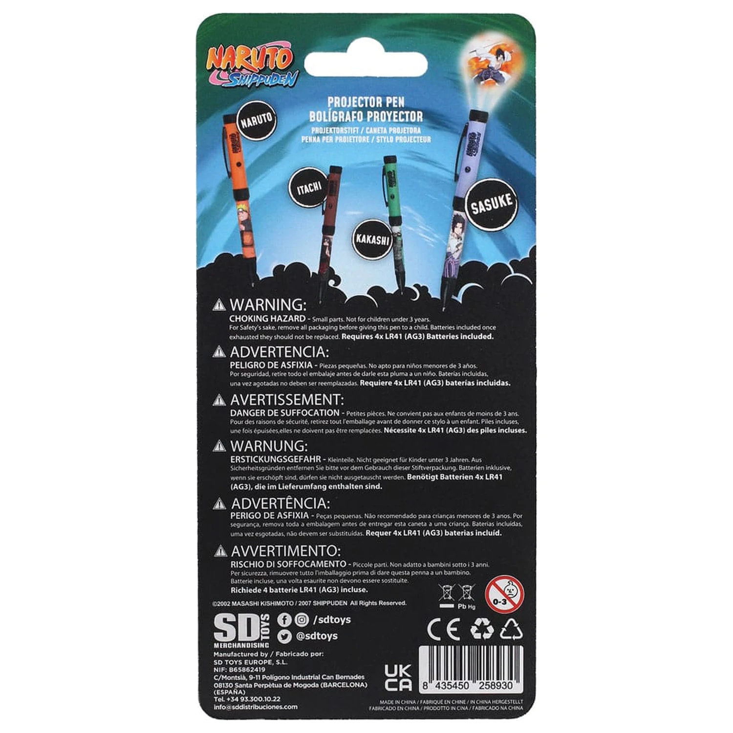 Naruto Shippuden Pen with Light Projector Sasuke product photo