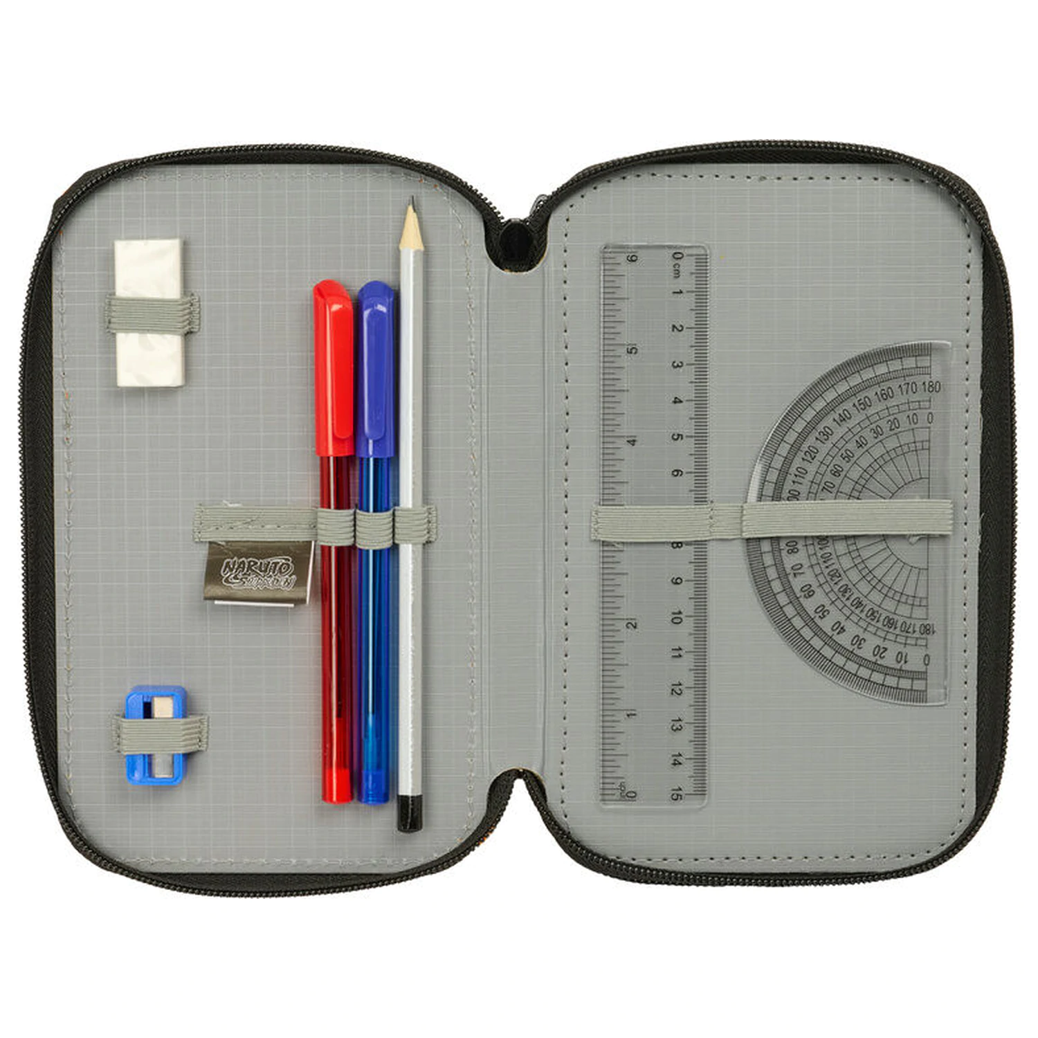 Naruto Shippuden triple pencil case 37pcs product photo