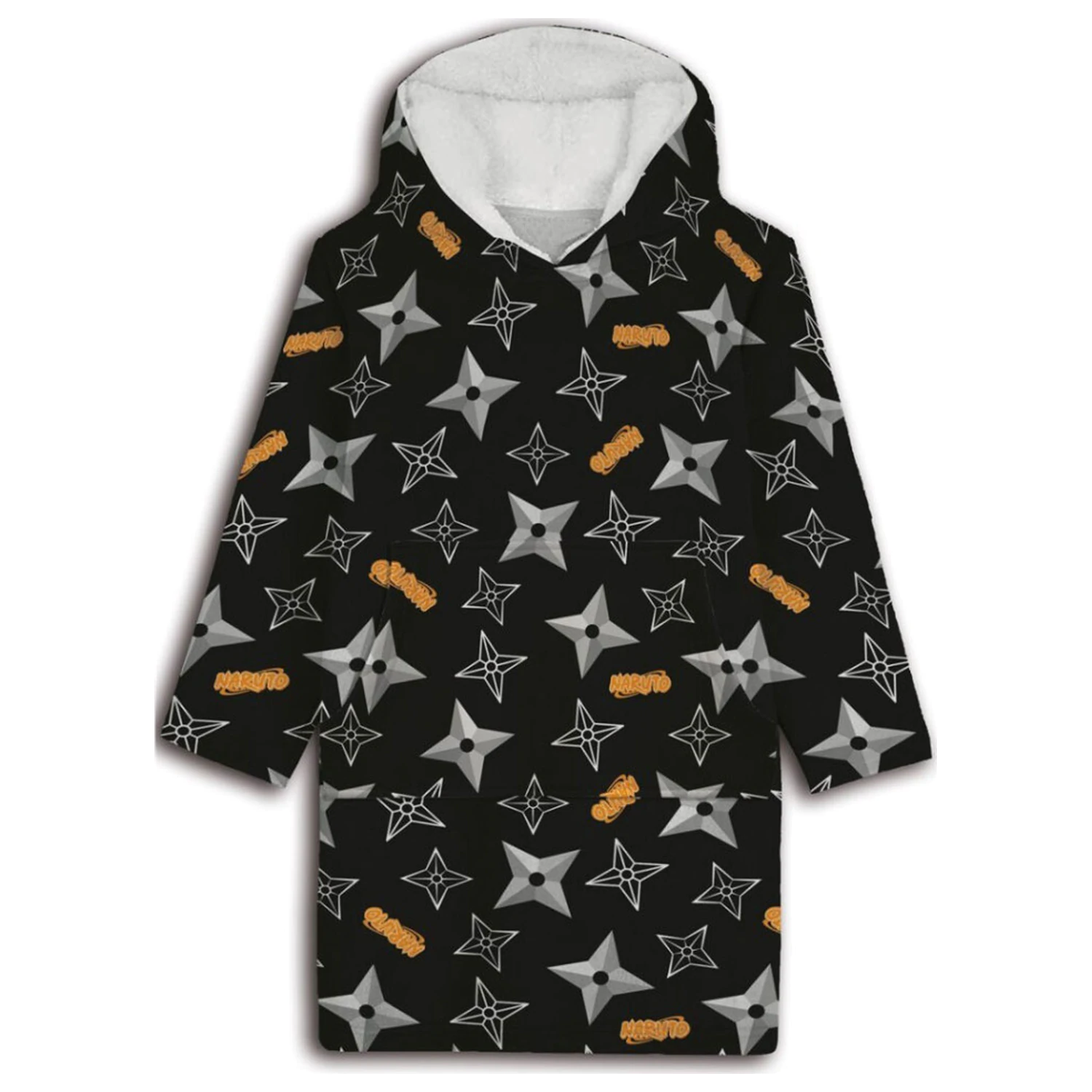 Naruto Shuriken Wearable Plush Fleece Blanket, Poncho 7-14 Years product photo