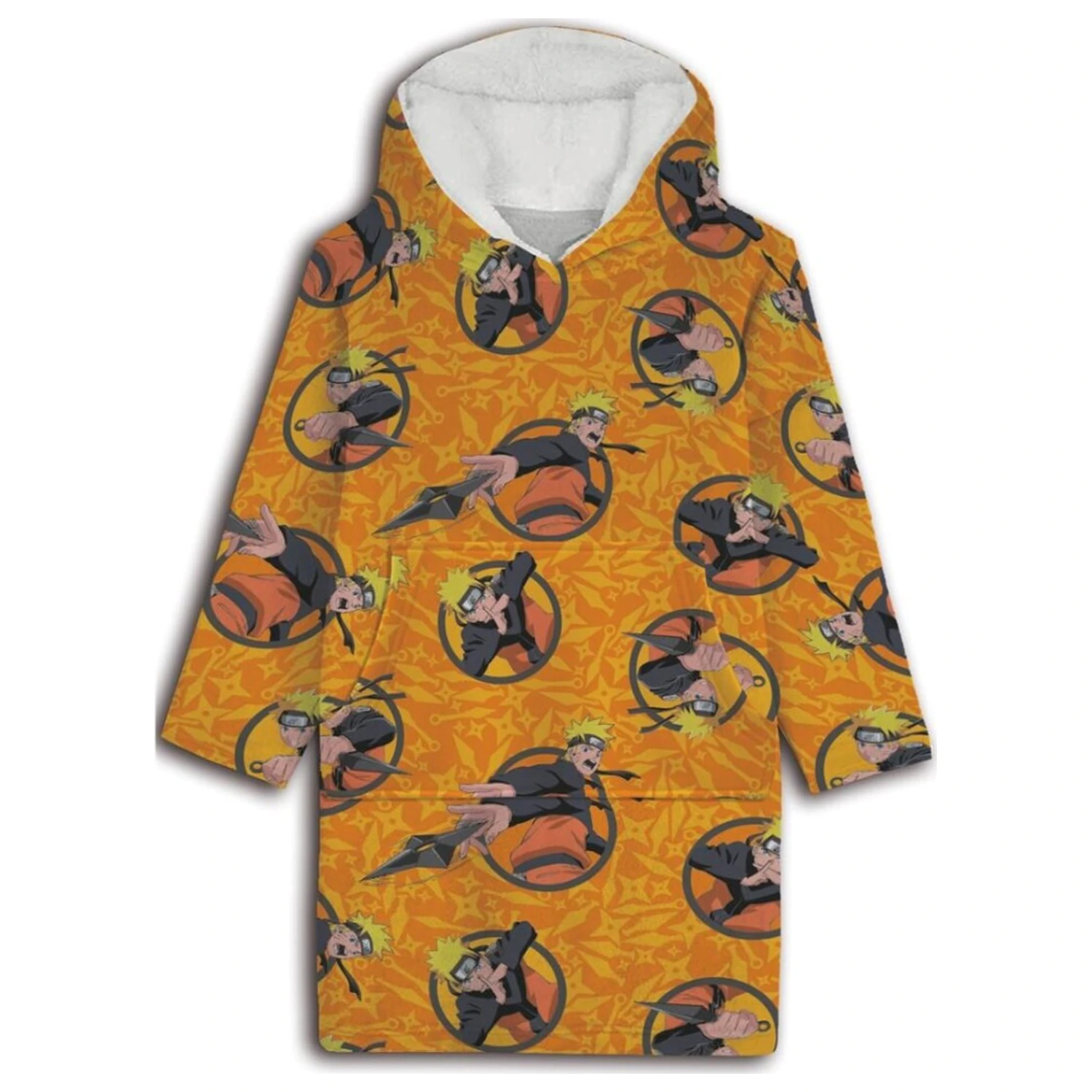 Naruto Shuriken Adult Wearable Plush Fleece Blanket Poncho product photo