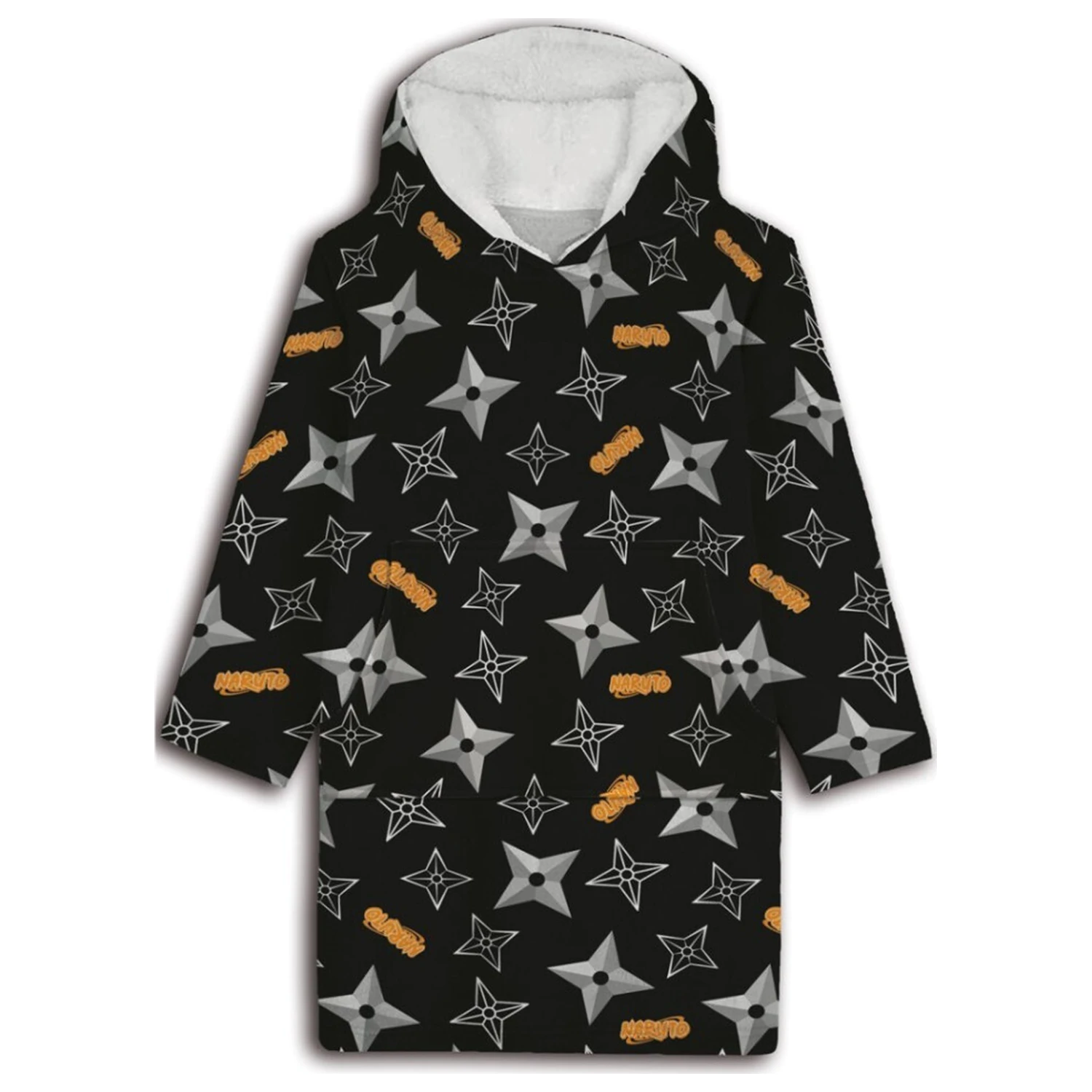 Naruto Shuriken Adult Wearable Plush Fleece Blanket Poncho product photo