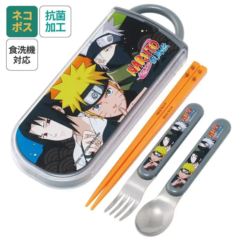 Naruto Chopsticks &amp; Spoon &amp; Fork Set Team 7 product photo