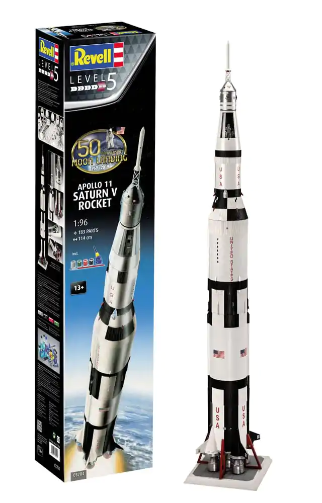 NASA Model Kit Gift Set 1/96 Apollo 11 Saturn V Rocket 114 cm product photo