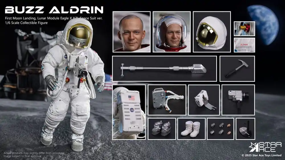 NASA Apollo 11 Action Figure 1/6 Buzz Aldrin 30 cm  product photo