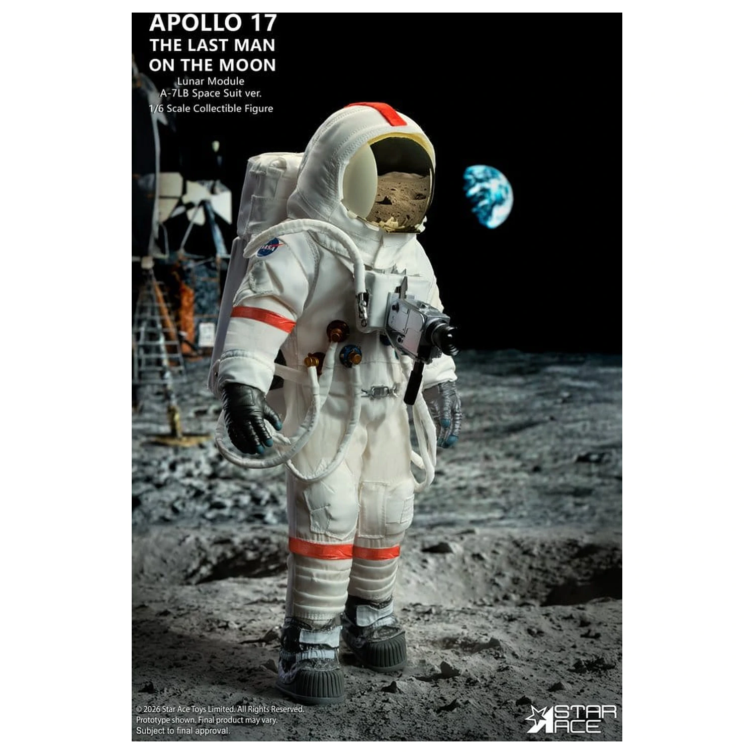 NASA Apollo 17 Action Figure 1/6 The Last Man on the Moon 30 cm  product photo