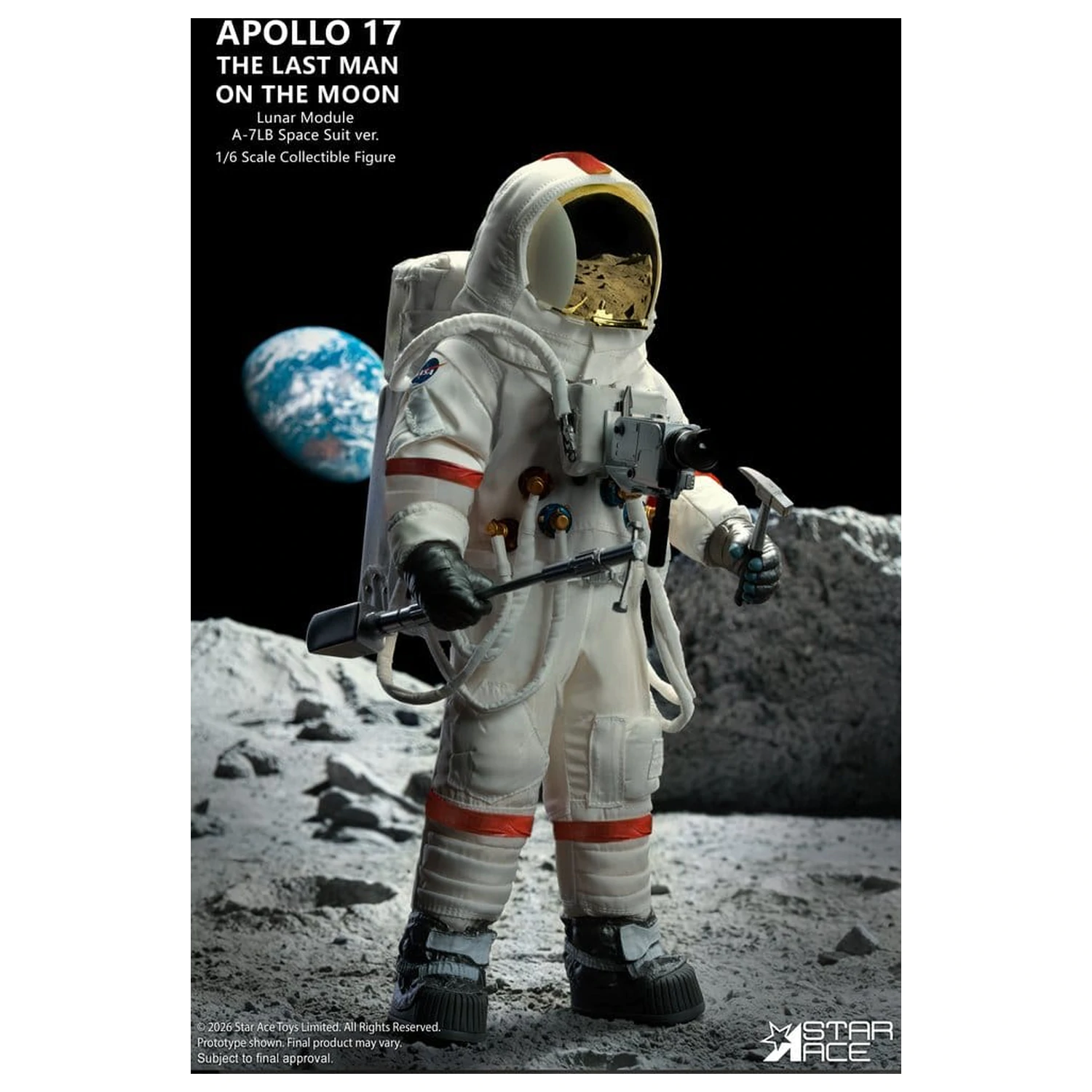 NASA Apollo 17 Action Figure 1/6 The Last Man on the Moon 30 cm  product photo
