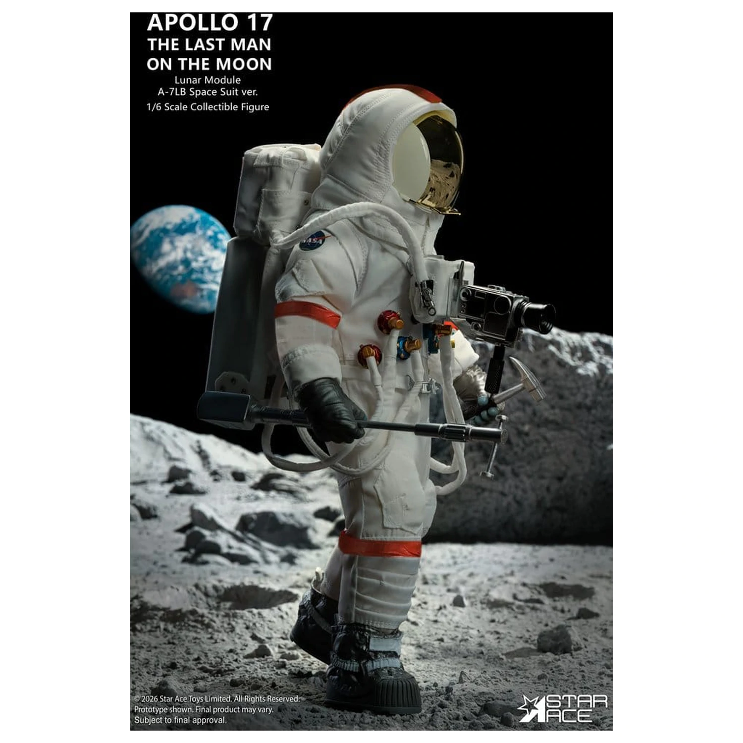 NASA Apollo 17 Action Figure 1/6 The Last Man on the Moon 30 cm  product photo