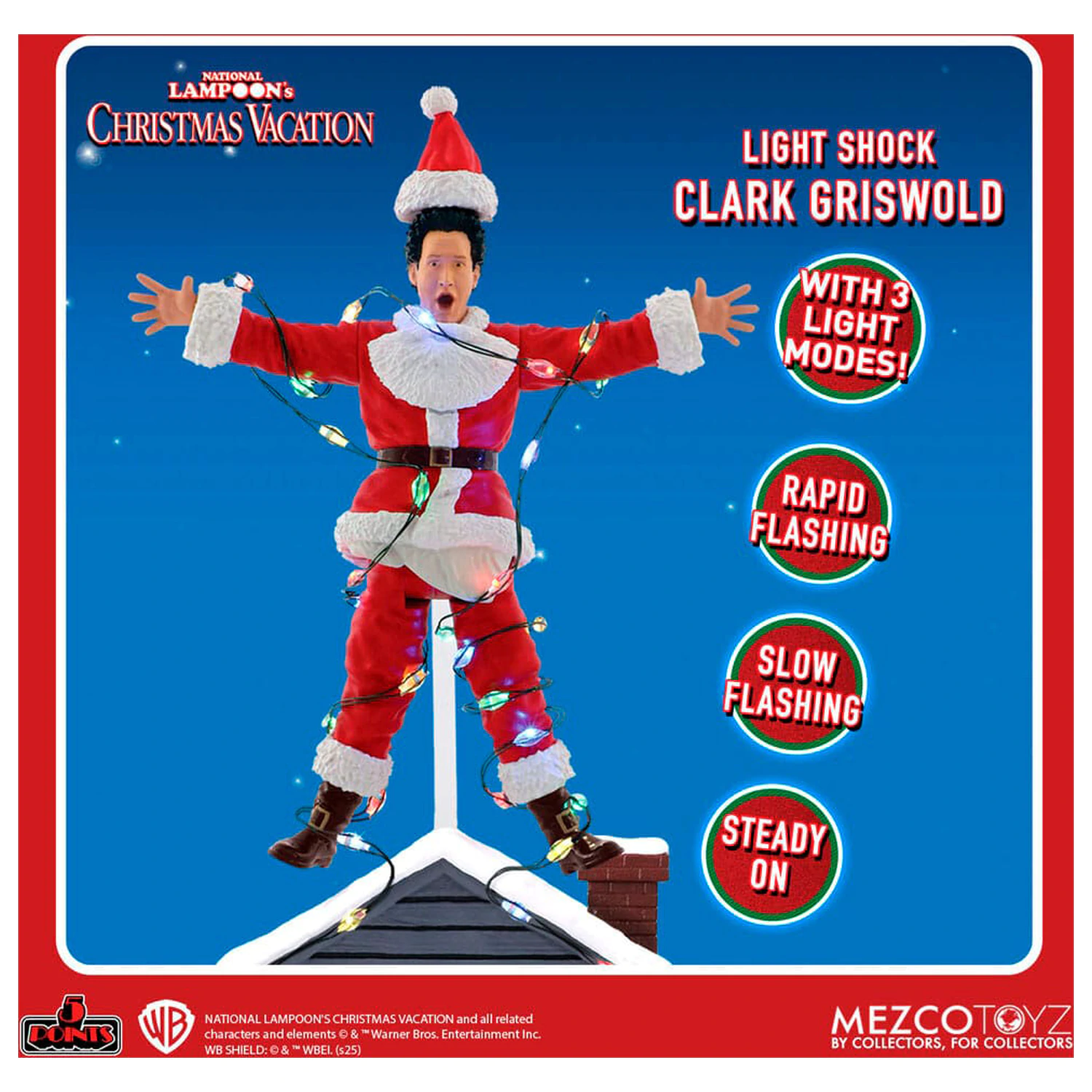 National Lampoon´s Christmas Vacation Clark Griswold Light Shock figure 10cm product photo