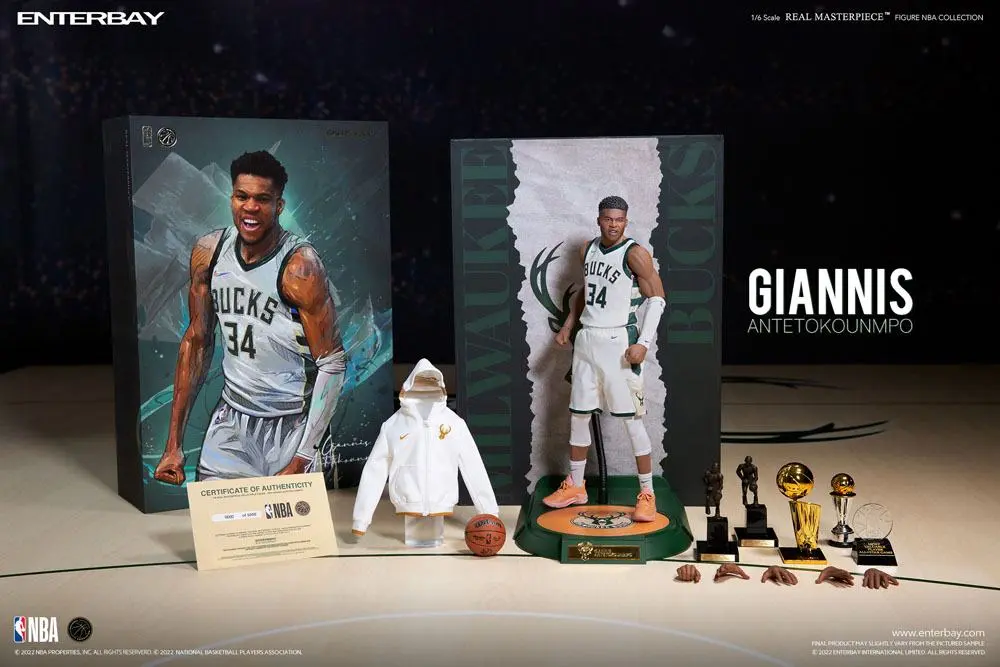 NBA Collection Real Masterpiece Action Figure 1/6 Giannis Antetokounmpo 33 cm product photo