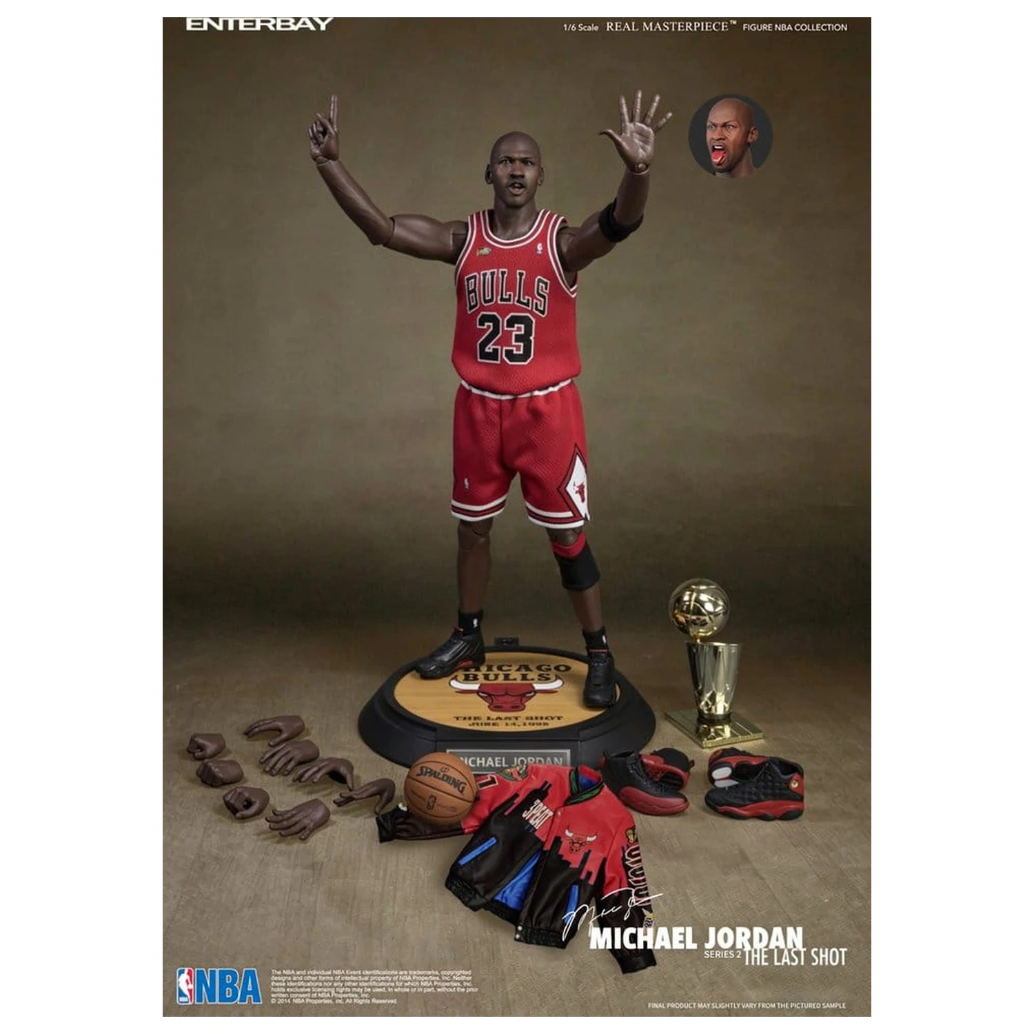 NBA Collection Real Masterpiece Actionfigur 1/6 Michael Jordan Series 2 (Road Jersey Edition) 33 cm product photo