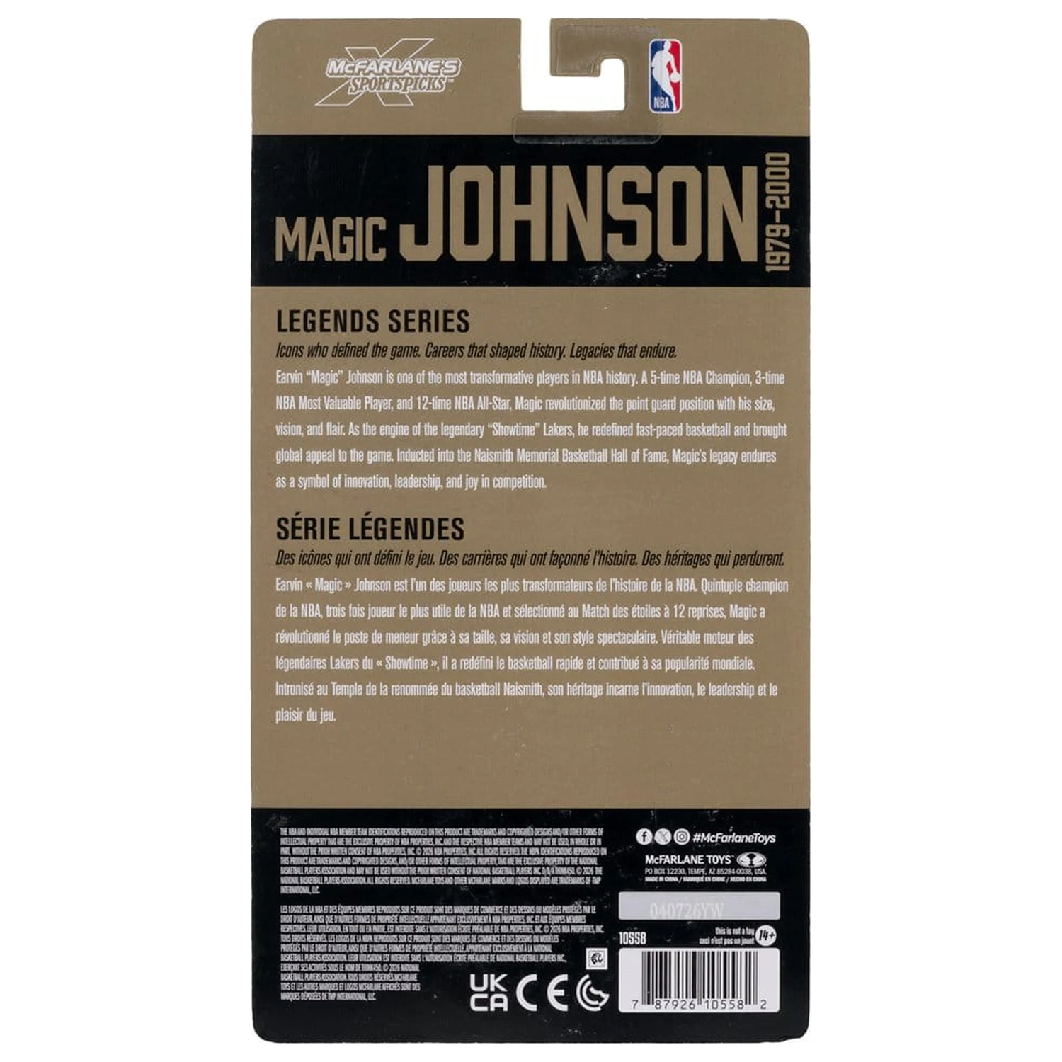 NBA Legends Series Action Figure Earvin "Magic" Johnson (Los Angeles Lakers) 15 cm product photo