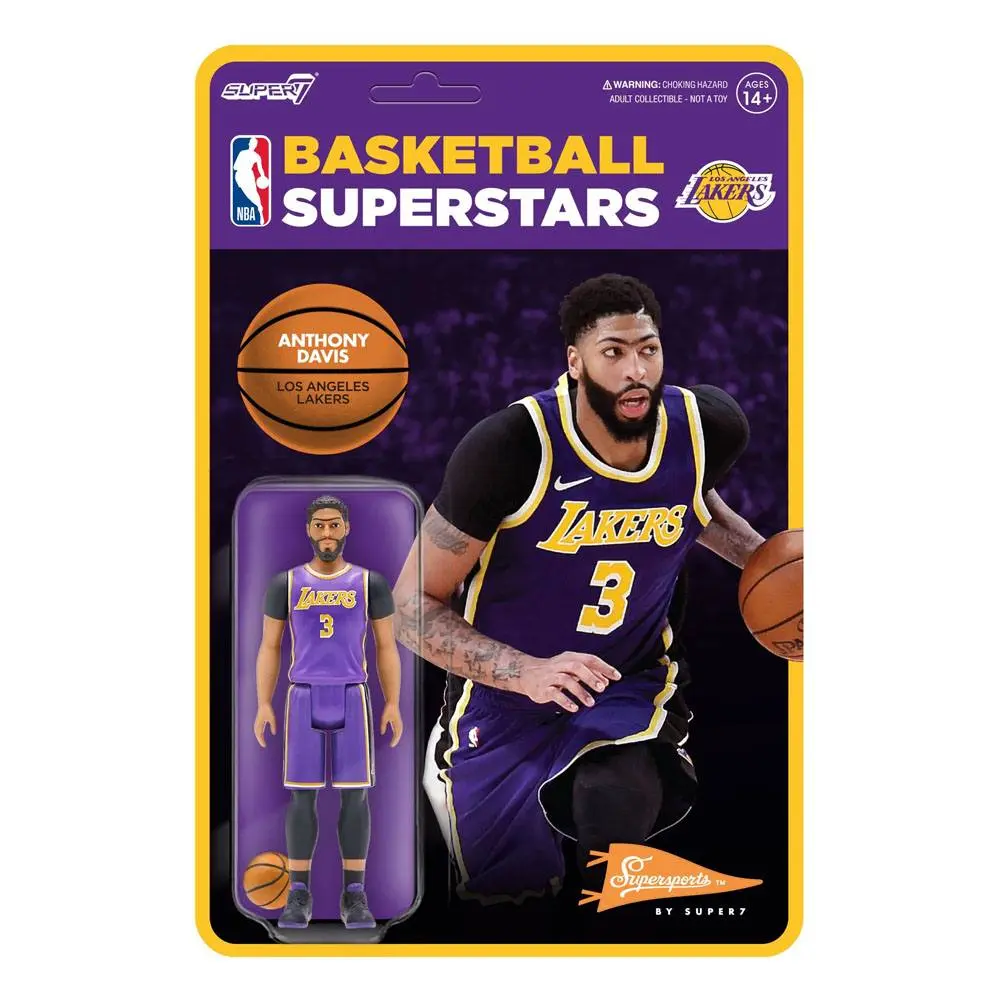 NBA ReAction Action Figure Wave 3 Anthony Davis (Lakers) [Purple Statement] 10 cm product photo