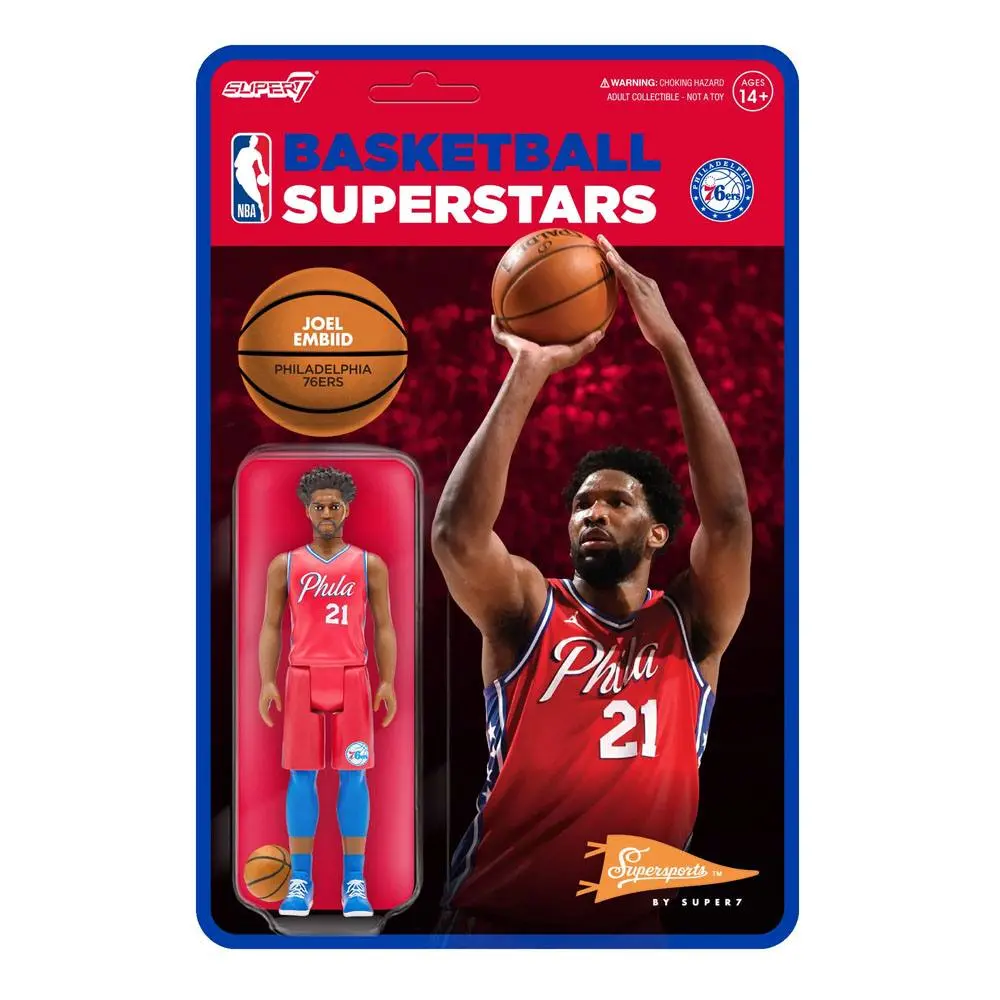 NBA ReAction Action Figure Wave 3 Joel Embiid (76ers) [Red Statement] 10 cm product photo