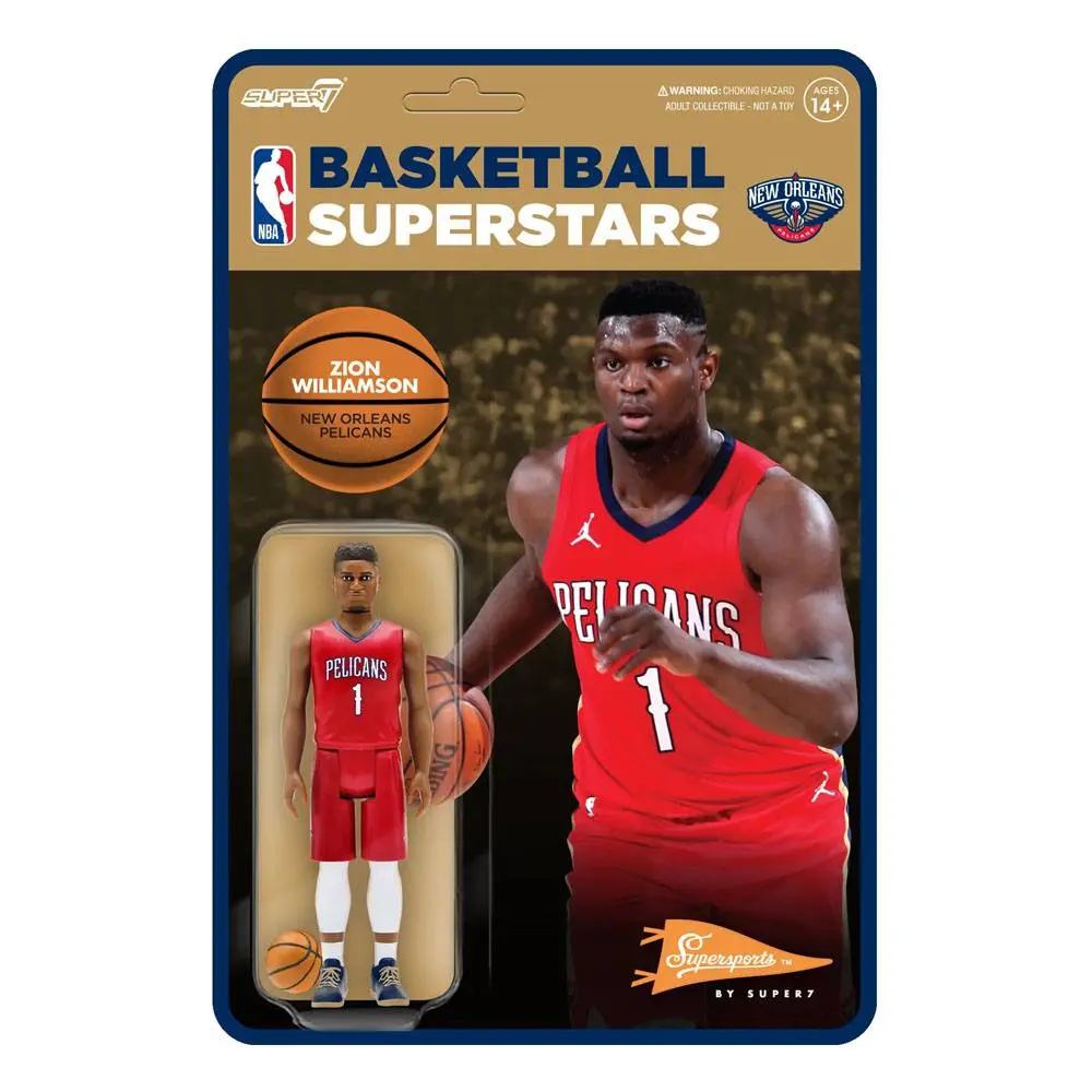 NBA ReAction Action Figure Wave 3 Zion Williamson (Pelicans) [Red Statement] 10 cm product photo