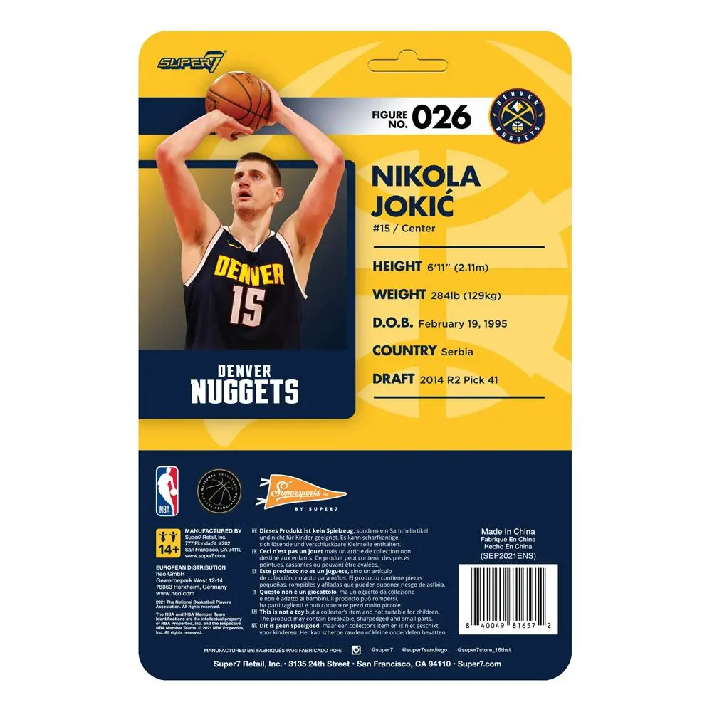 NBA ReAction Action Figure Wave 4 Nikola Jokic (Nuggets) 10 cm product photo
