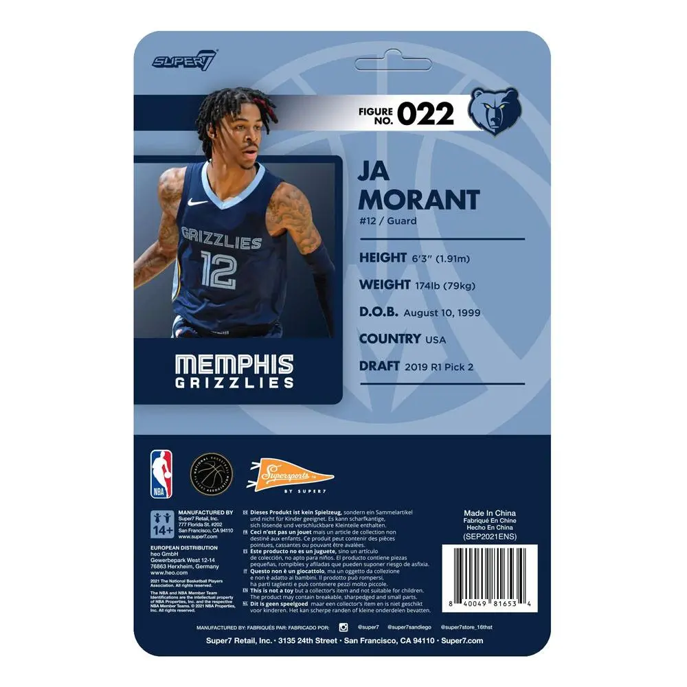 NBA Supersports Action Figure Wave 4 Ja Morant (Grizzlies) 10 cm product photo