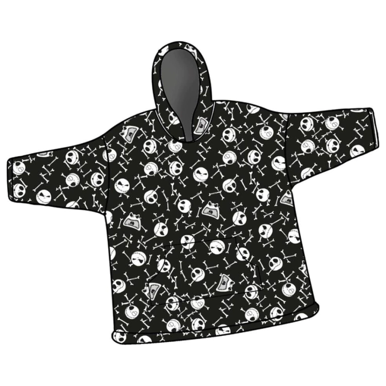 NBX Jack Skellington Sweat Poncho Children Size (7-14 Years) product photo