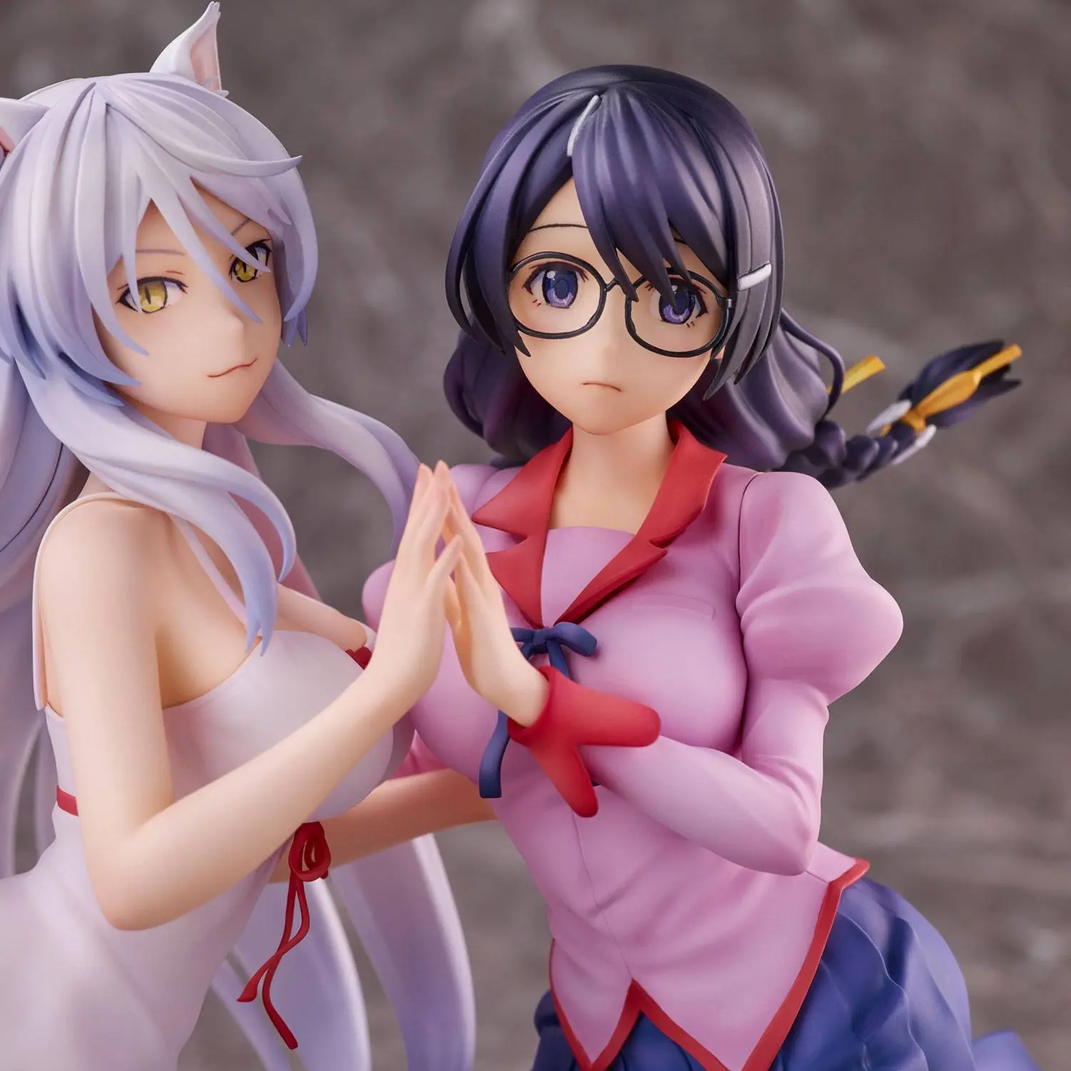 Nekomonogatari Monogatari Series PVC Statues Tsubasa Hanekawa Set 19 cm termékfotó