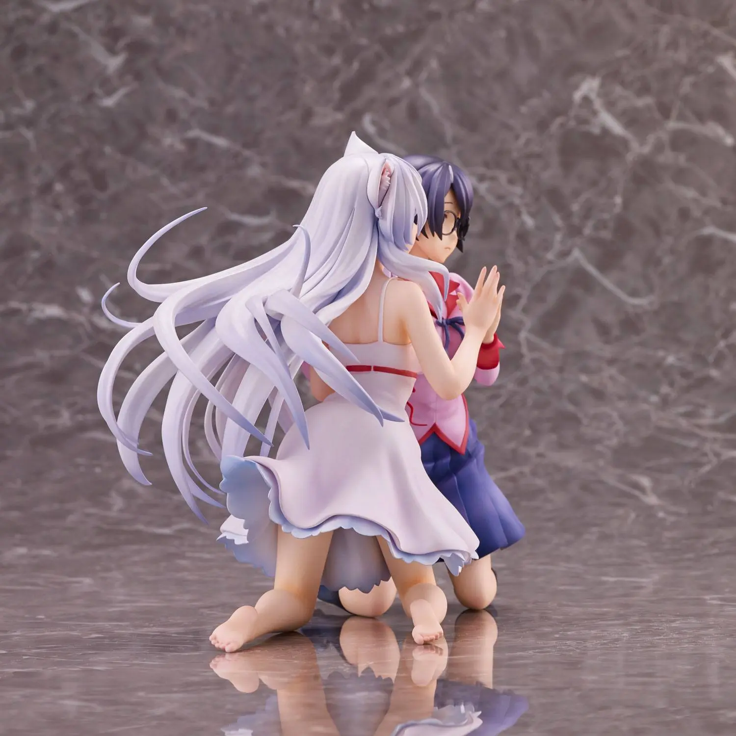 Nekomonogatari Monogatari Series PVC Statues Tsubasa Hanekawa Set 19 cm termékfotó