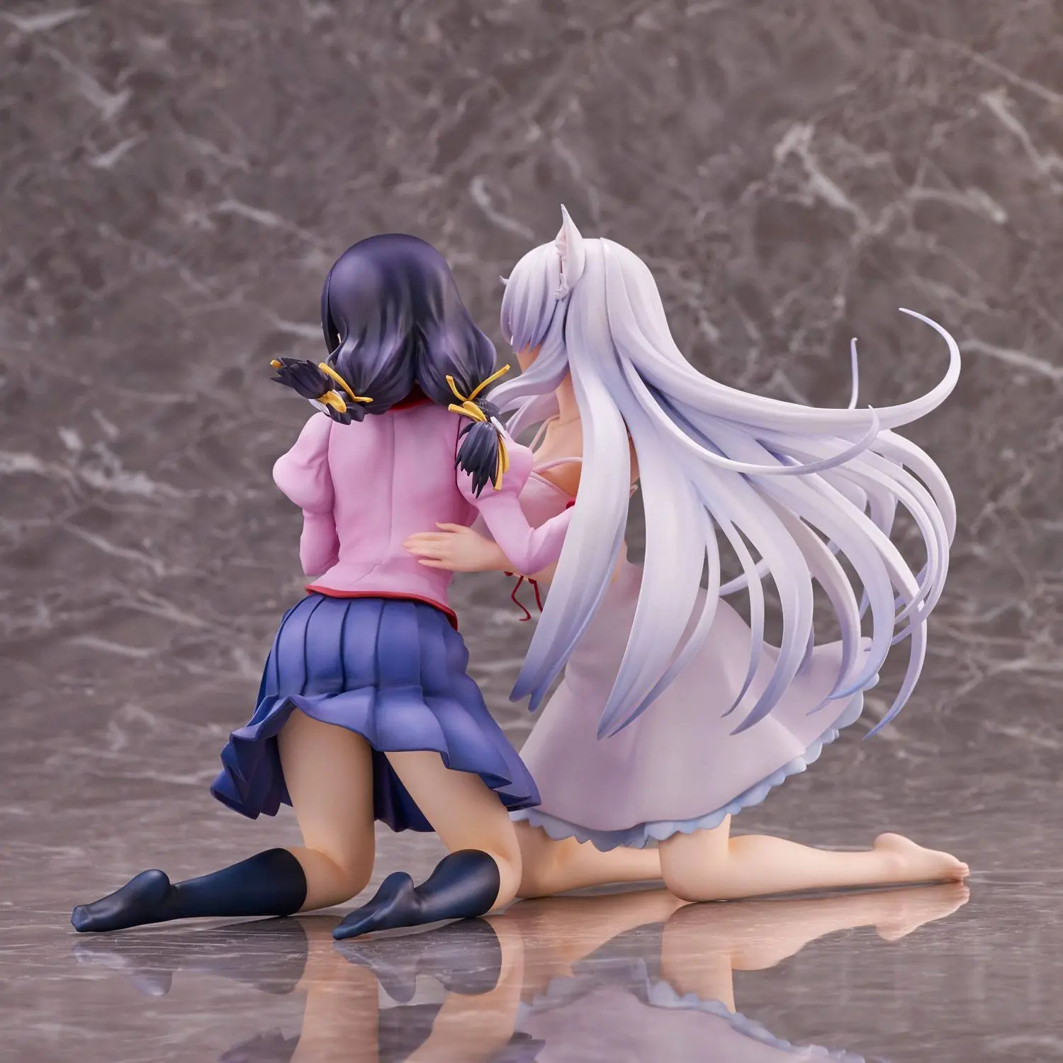 Nekomonogatari Monogatari Series PVC Statues Tsubasa Hanekawa Set 19 cm termékfotó