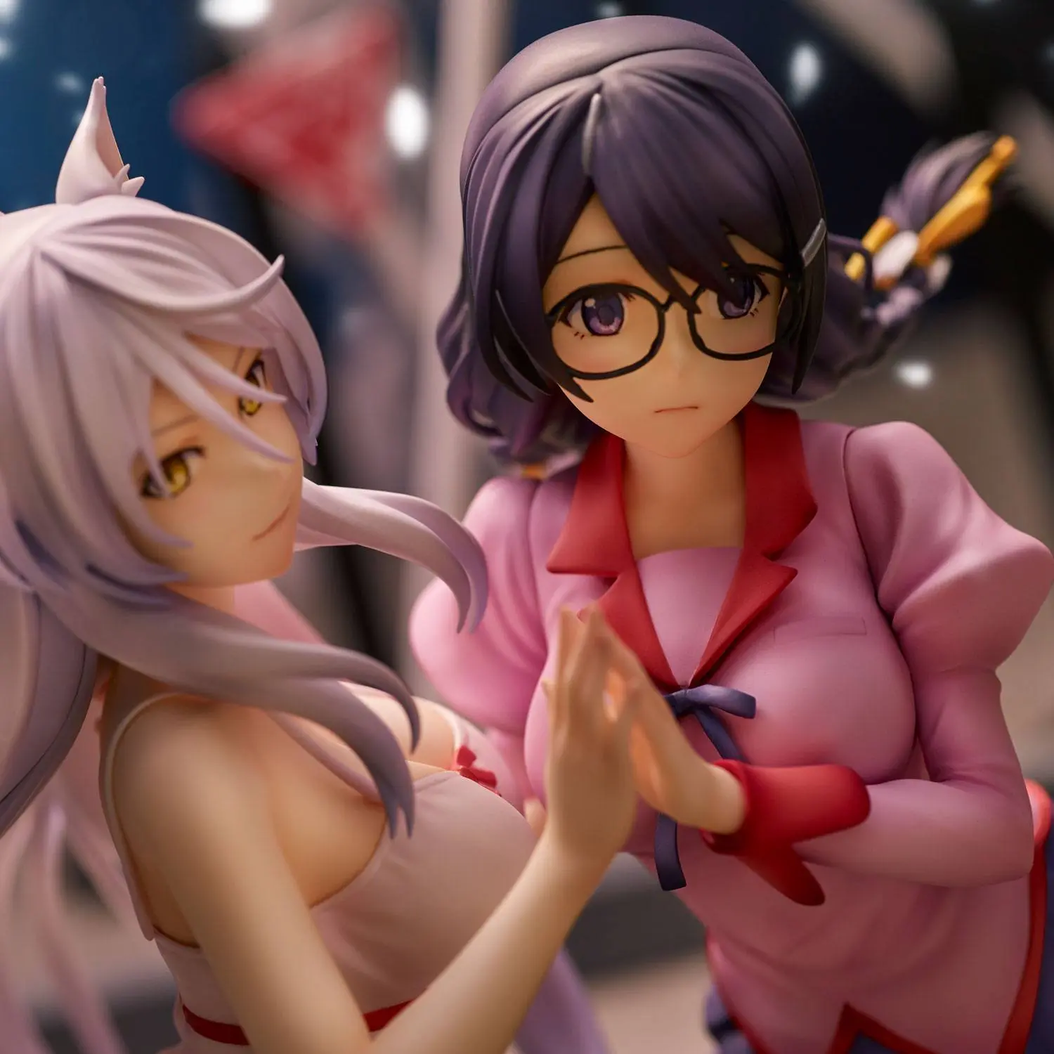 Nekomonogatari Monogatari Series PVC Statues Tsubasa Hanekawa Set 19 cm termékfotó