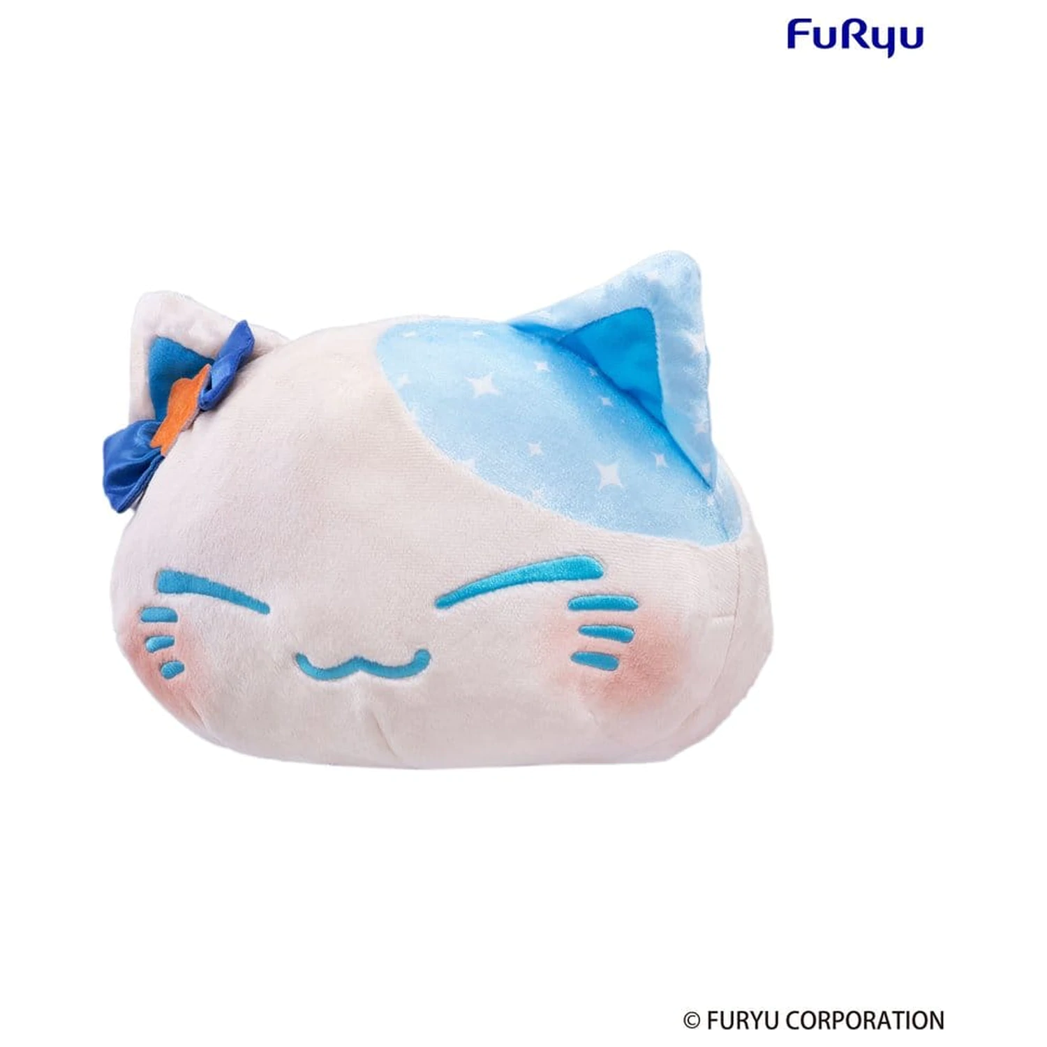 Nemuneko Cat Big Plush Figure Blue 35 cm product photo