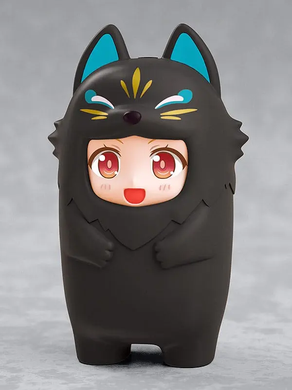 Nendoroid More Kigurumi Face Parts Case for Nendoroid Figures Black Kitsune 10 cm termékfotó