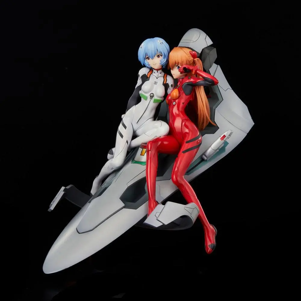 Neon Genesis Evangelion PVC Statue Rei &amp; Asuka Twinmore Object 23 cm product photo