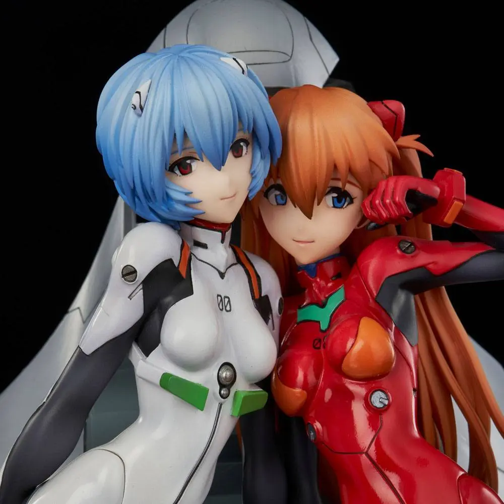 Neon Genesis Evangelion PVC Statue Rei &amp; Asuka Twinmore Object 23 cm product photo