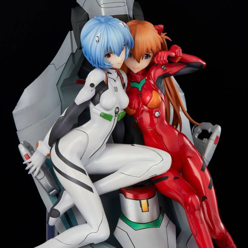 Neon Genesis Evangelion PVC Statue Rei &amp; Asuka Twinmore Object 23 cm product photo
