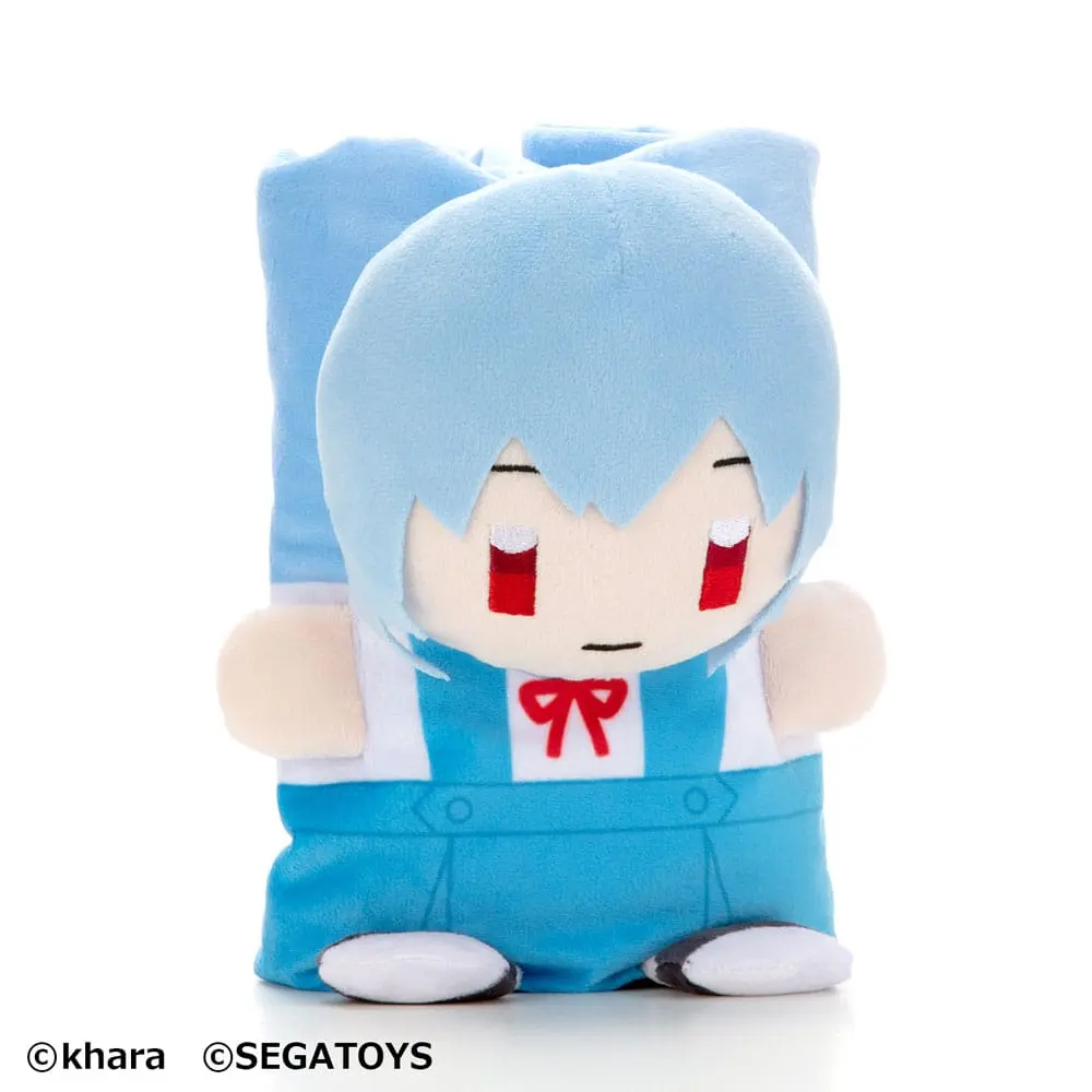 Neon Genesis Evangelion Roll-Up Plush Figure Rei Ayanami 23 cm product photo