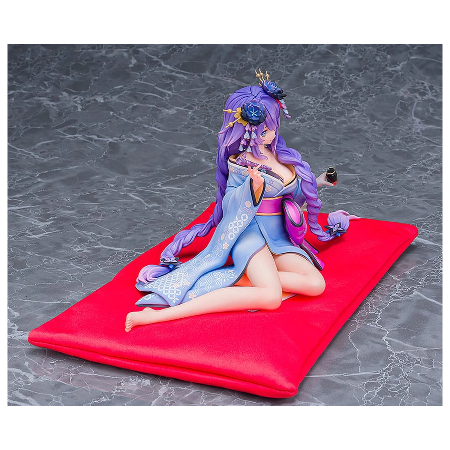 Neptunia x Senran Kagura Statue 1/7 Purple Heart Kimono Ver. 13 cm  product photo