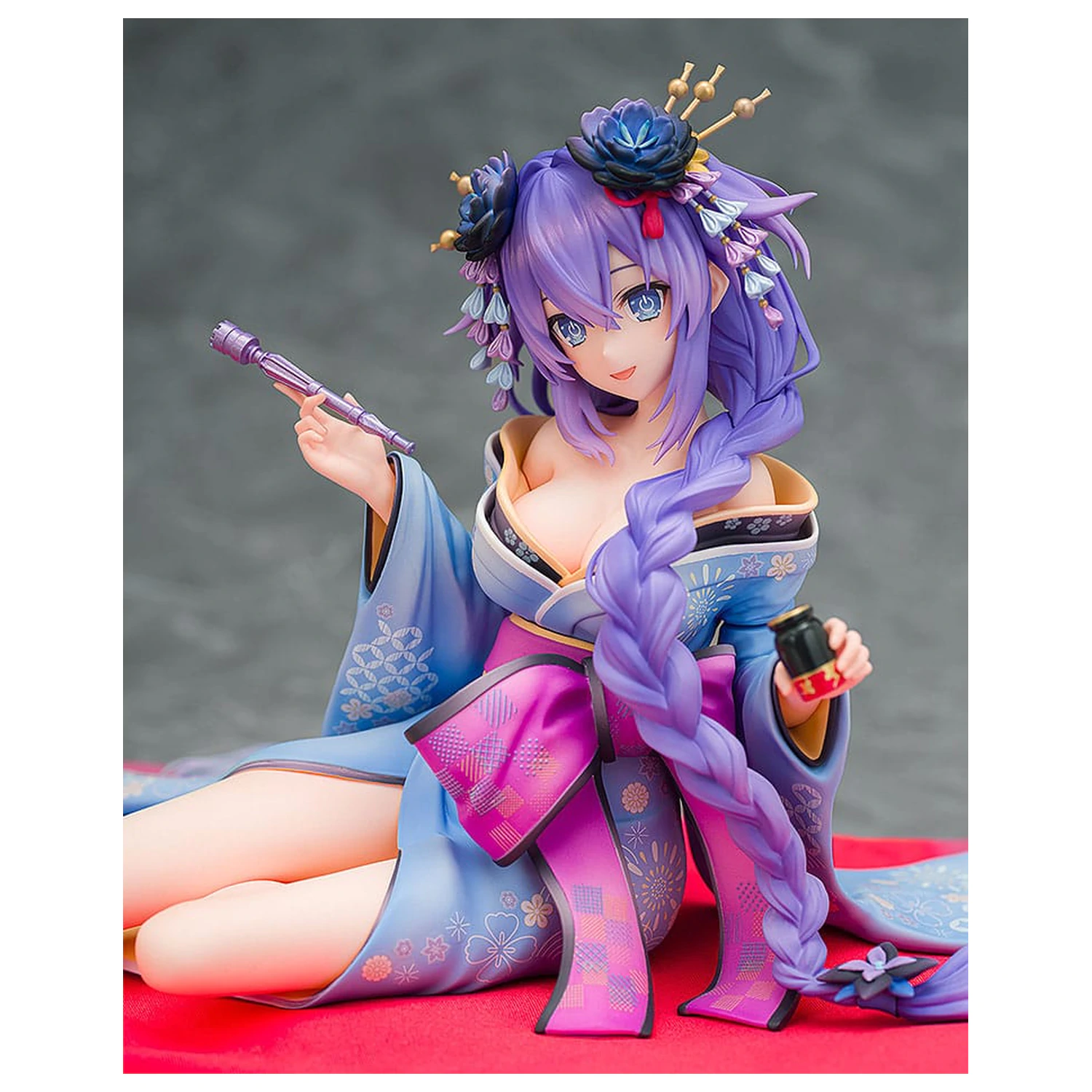 Neptunia x Senran Kagura Statue 1/7 Purple Heart Kimono Ver. 13 cm  product photo