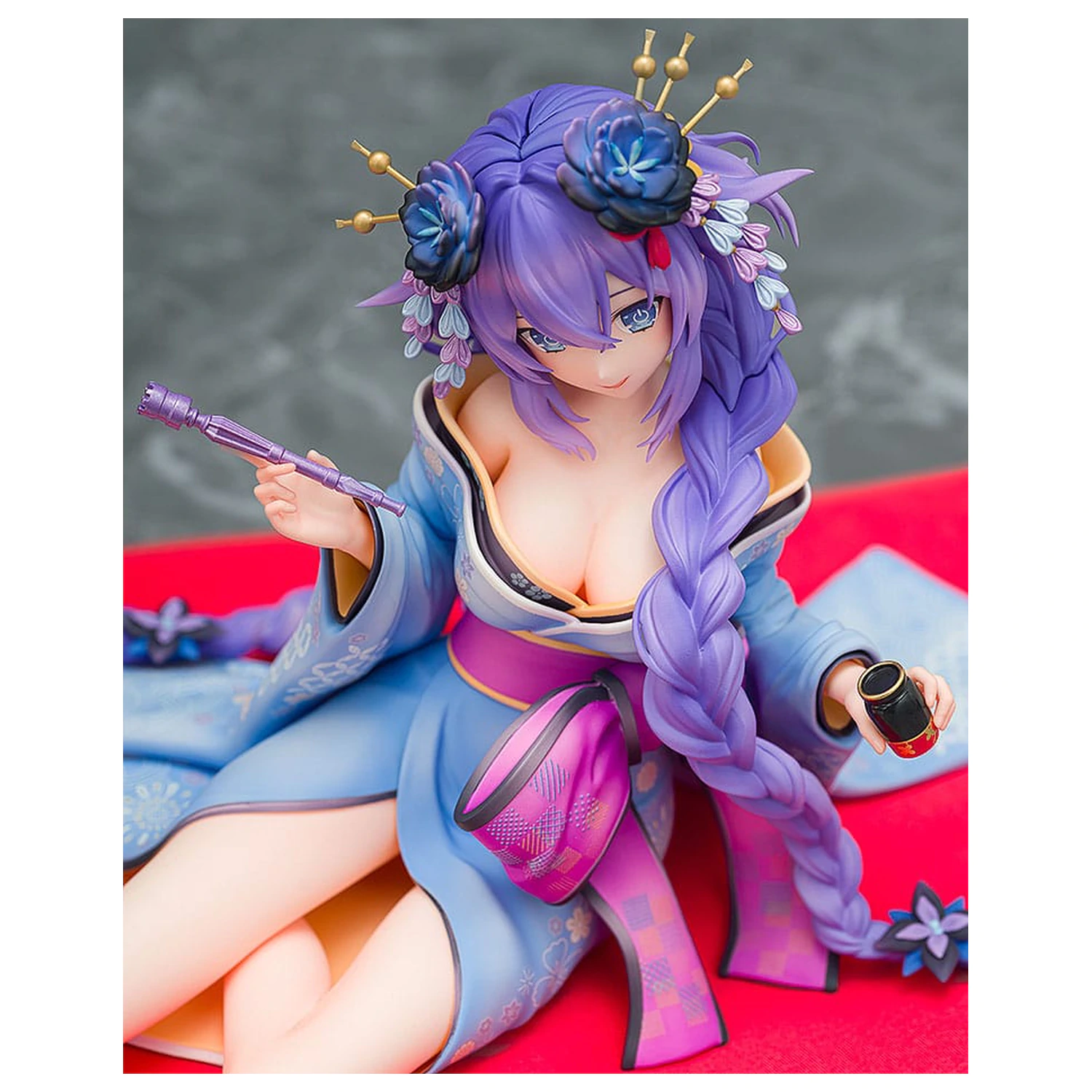 Neptunia x Senran Kagura Statue 1/7 Purple Heart Kimono Ver. 13 cm  product photo