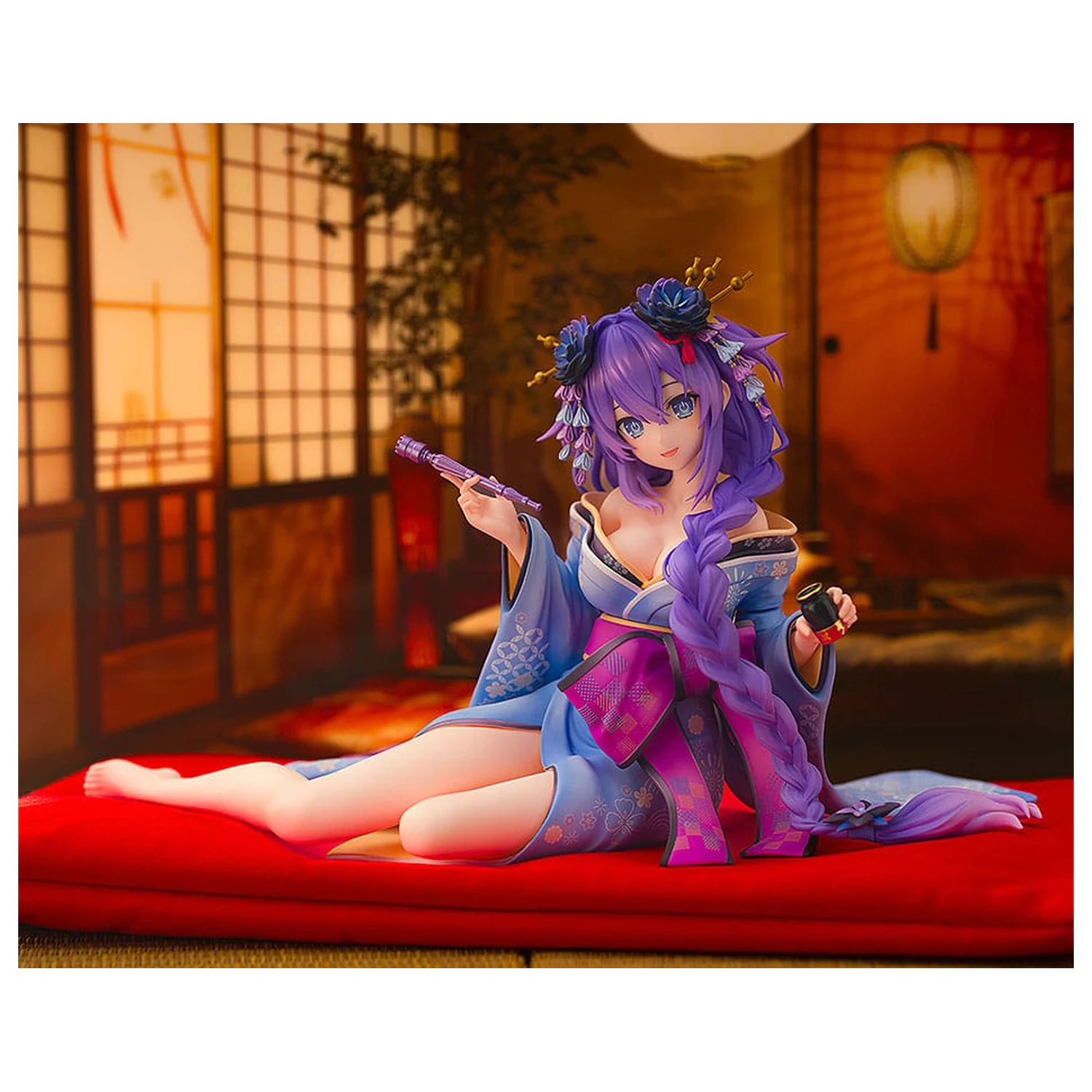 Neptunia x Senran Kagura Statue 1/7 Purple Heart Kimono Ver. 13 cm  product photo