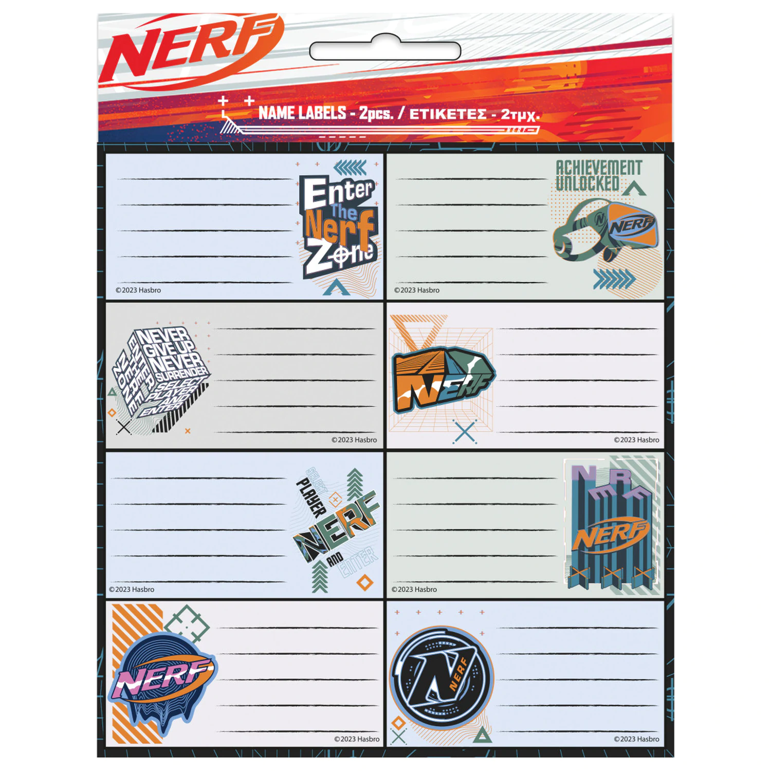 Nerf Player Notebook Label 16-pack product photo